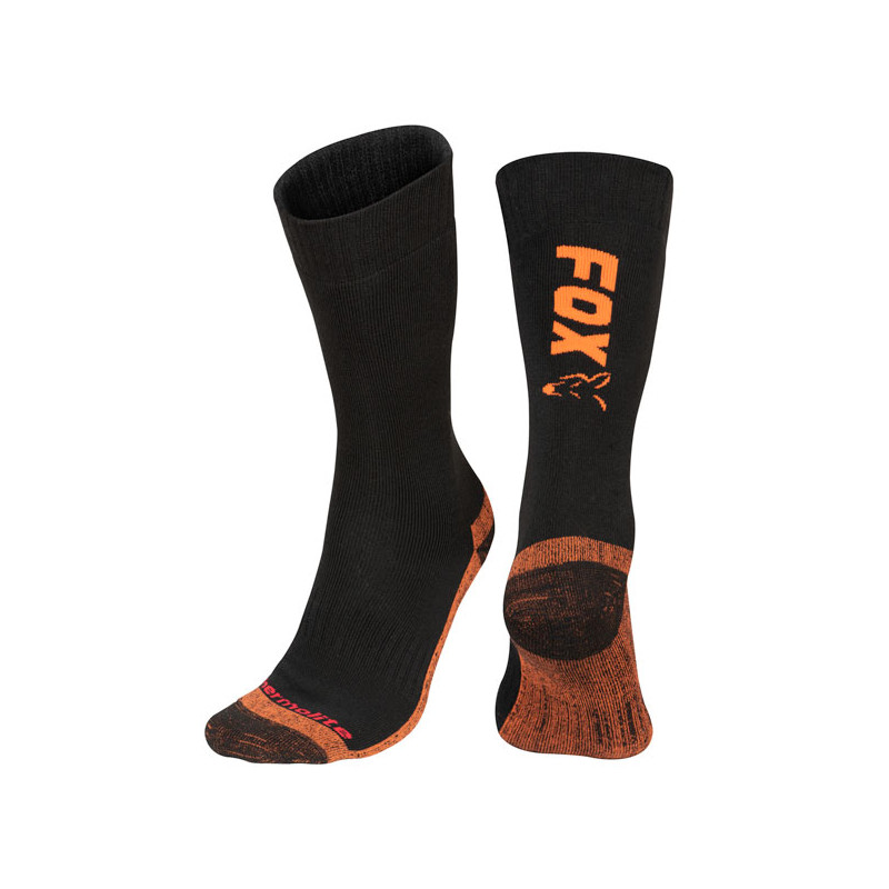 CHAUSSETTES FOX COLLECTION NOIR ORANGE