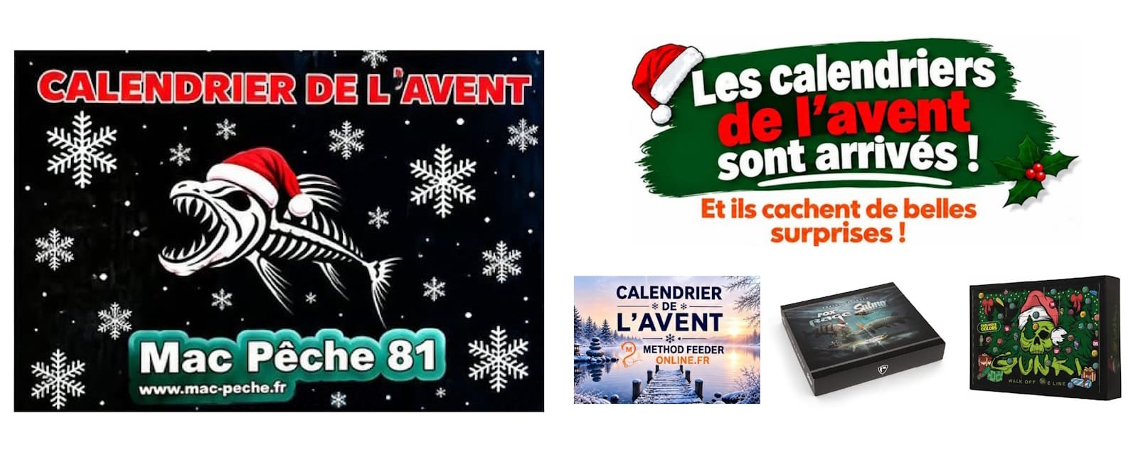 Calendrier de l'avent pêche idée cadeau